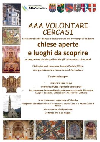 chiese aperte volontari 2019